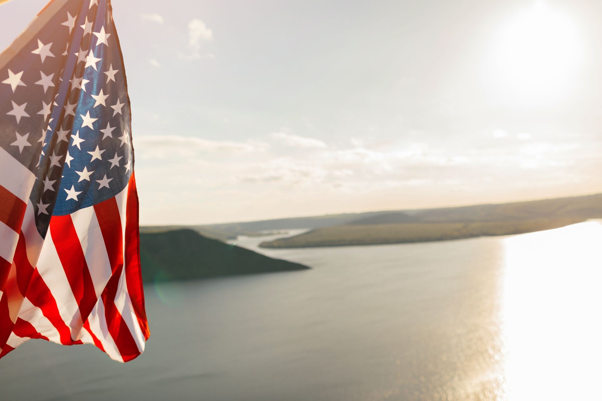Patriotic holiday. American flag for Memorial Day, 4th of July or Labour Day.